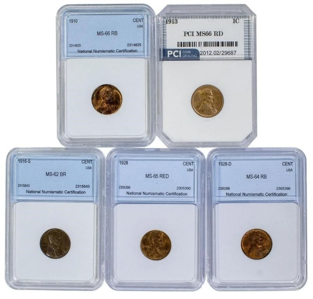 Certified Lincoln Cent Quintet
