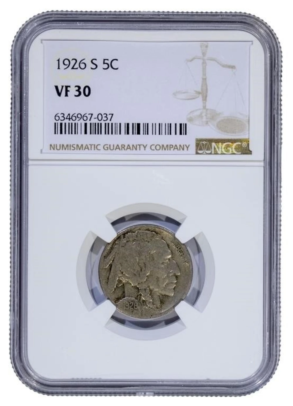 NGC VF-30 1926-S Nickel