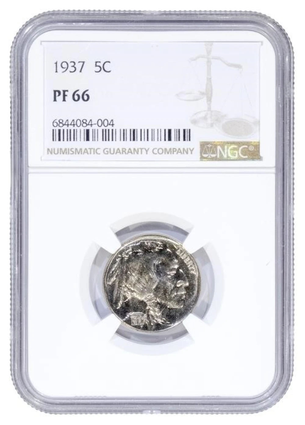 NGC Proof-66 1937 Buffalo Nickel