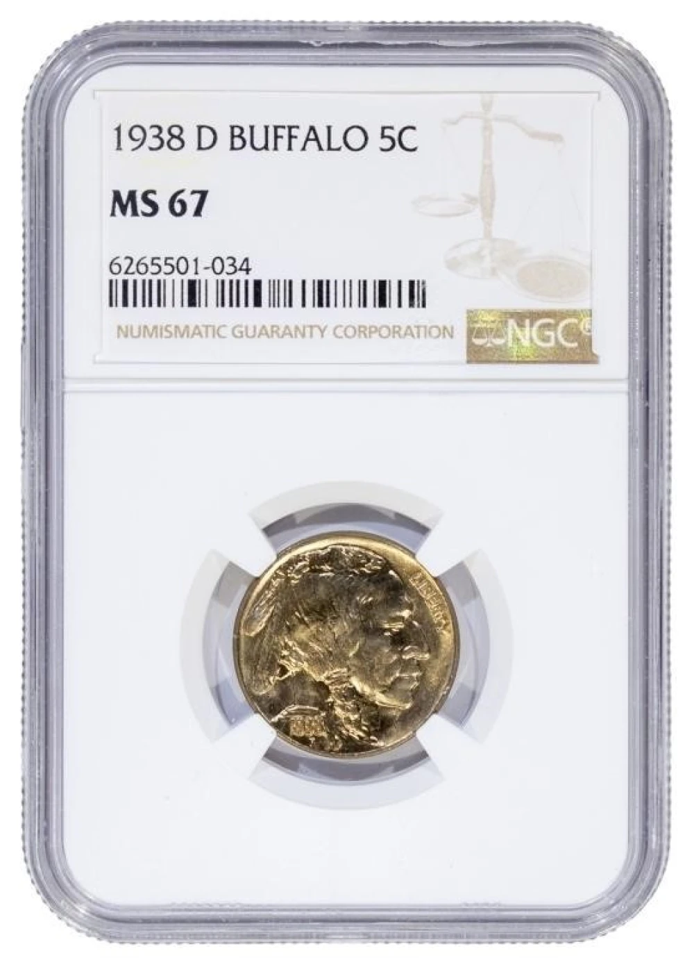 A 2nd NGC MS-67 1938-D Buffalo Nickel