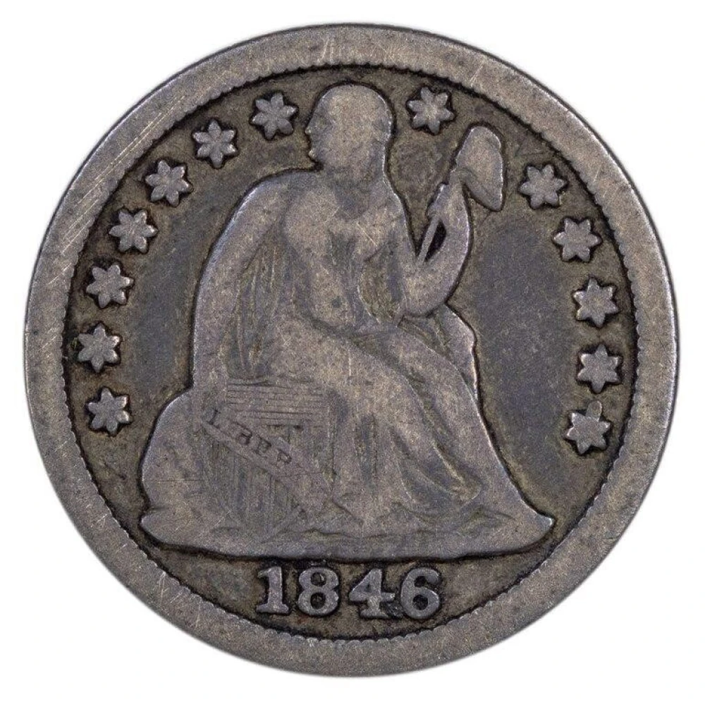 Fine-12 1846 Dime Rarity