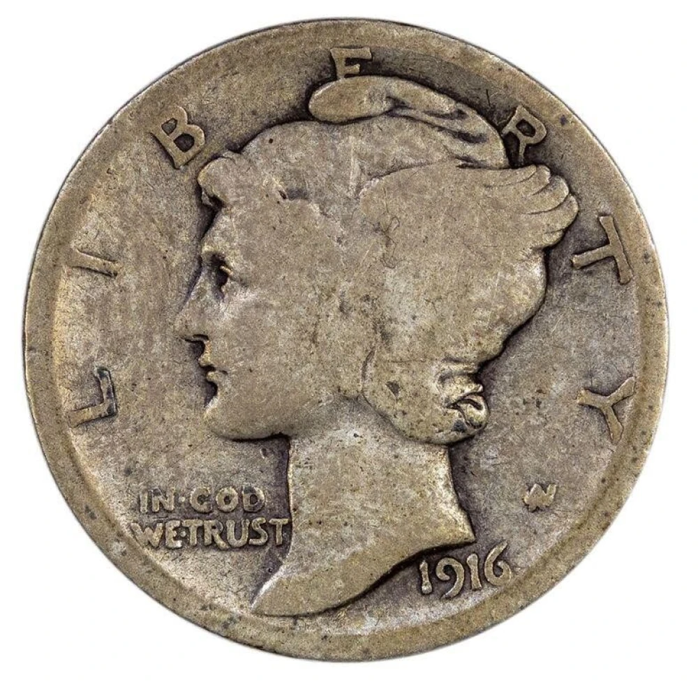 Good-4 1916-D Mercury Dime