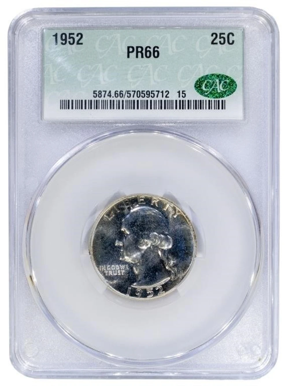 CACG Proof-66 1952 "Super Bird" Quarter