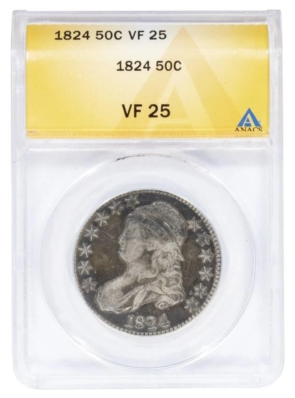 ANACS VF-25 1824 Half Dollar