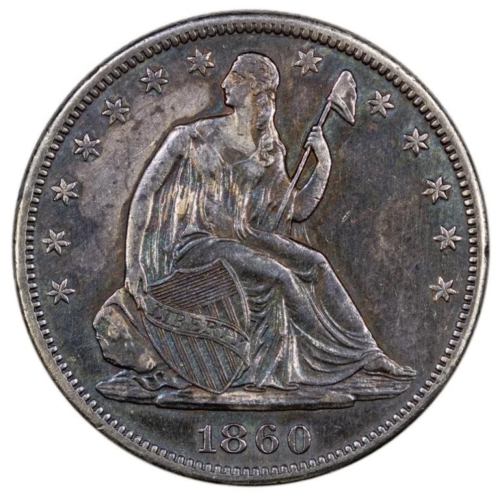 AU-50 1860-S Half Dollar