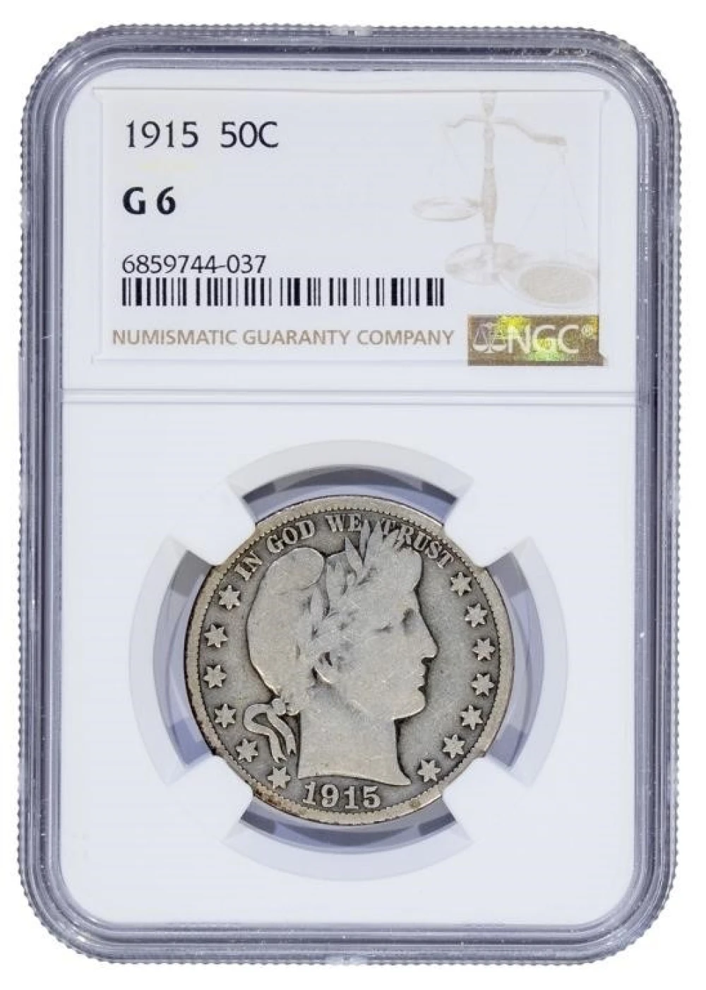 NGC Good-6 1915 Half Dollar