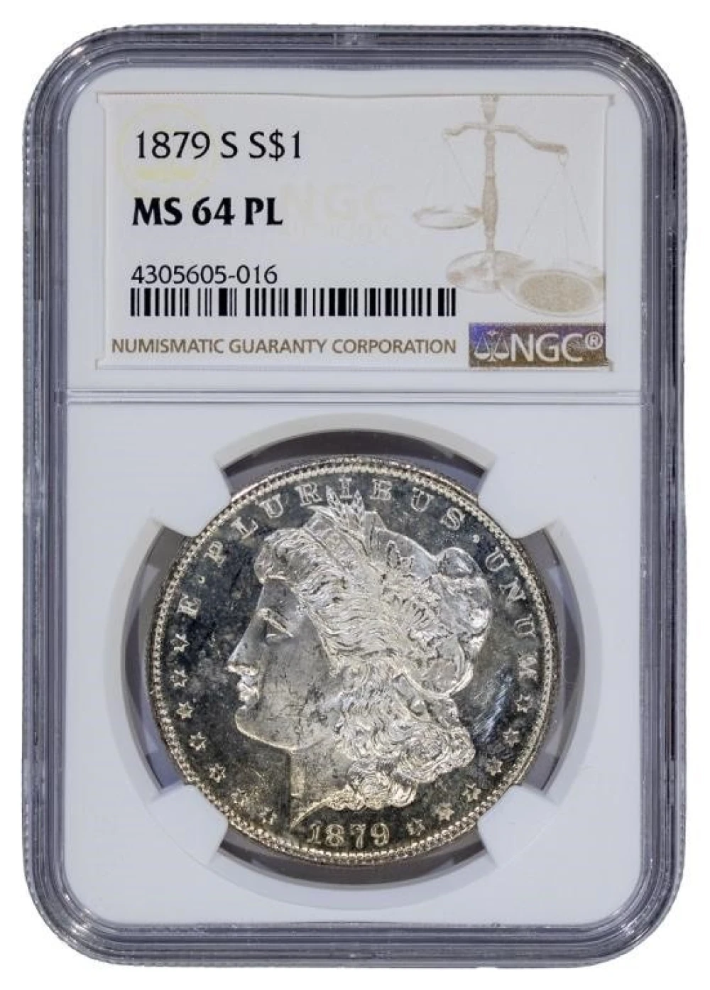 NGC MS-64 PL 1879-S Morgan $1