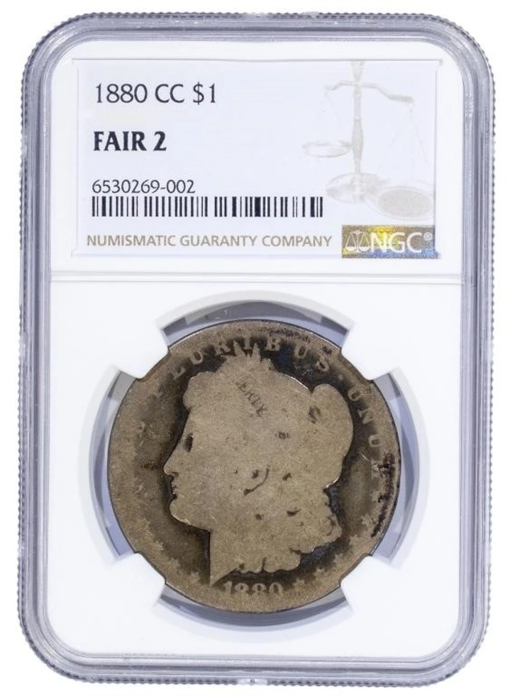 NGC Fair-2 1880-CC Morgan $1