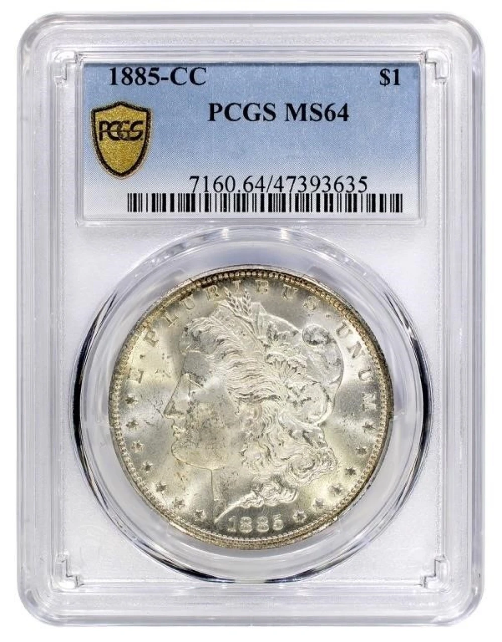 PCGS MS-64 1885-CC Morgan $1