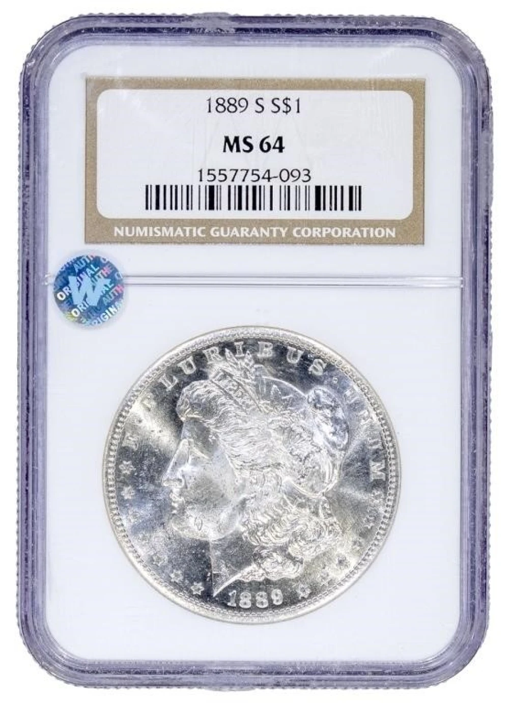 NGC MS-64 1889-S Morgan $1
