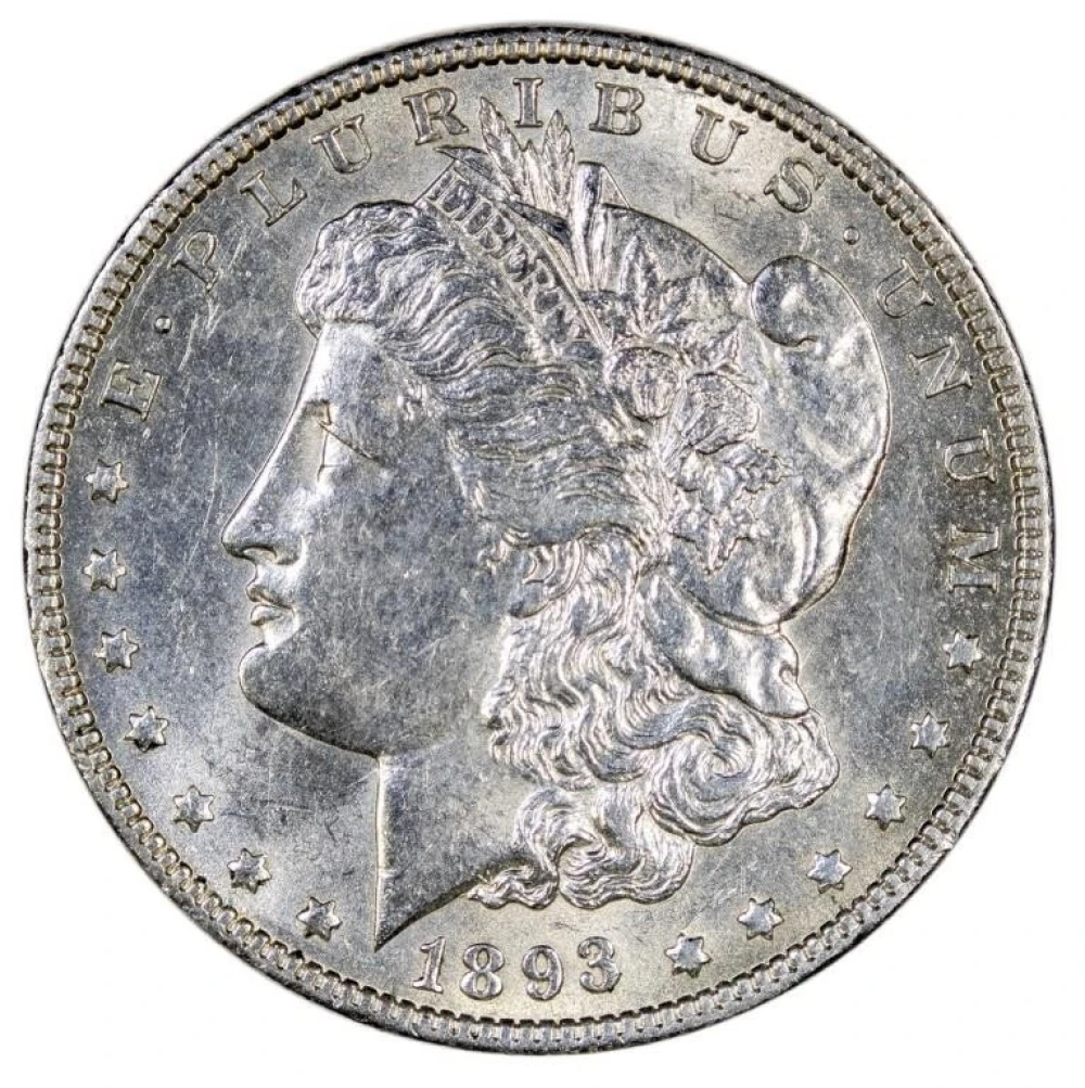 AU-58 1893-O Morgan Dollar