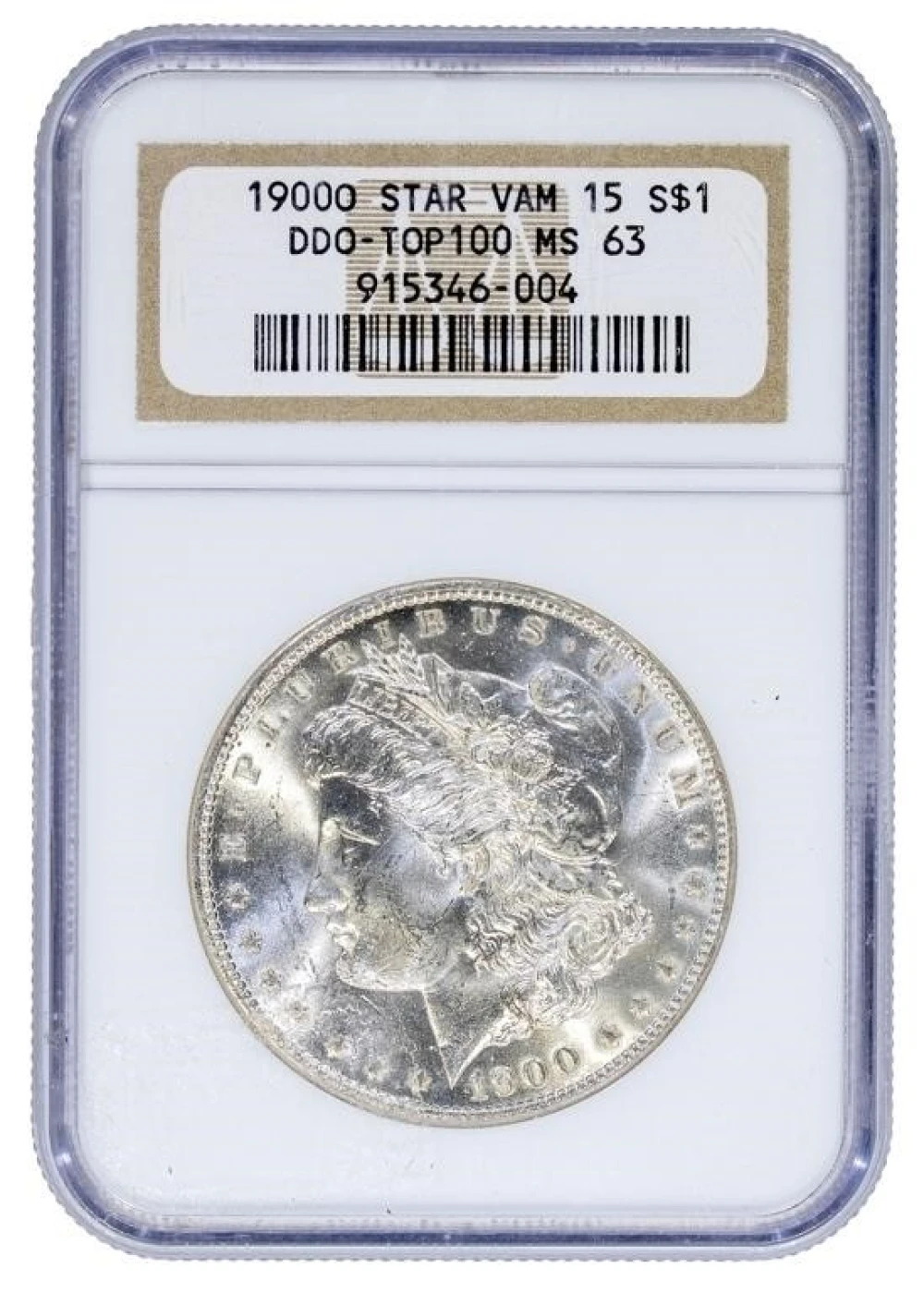 NGC MS-63 Double Die 1900-O Morgan $1