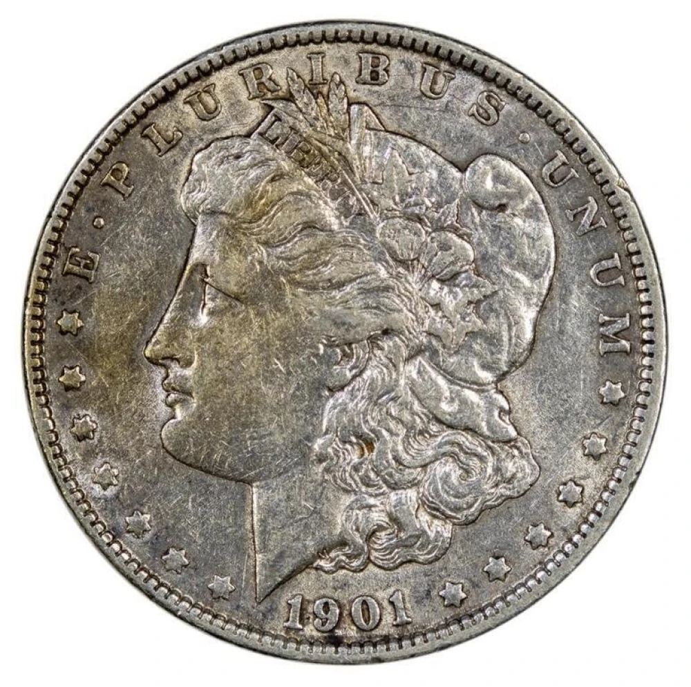 AU-50 1901 Morgan Dollar
