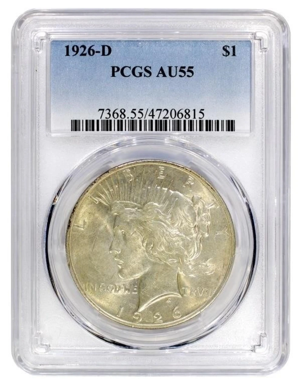 PCGS AU-55 1926-D Peace $1
