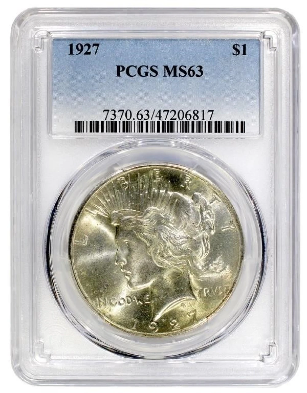 PCGS MS-63 1927 Peace Dollar