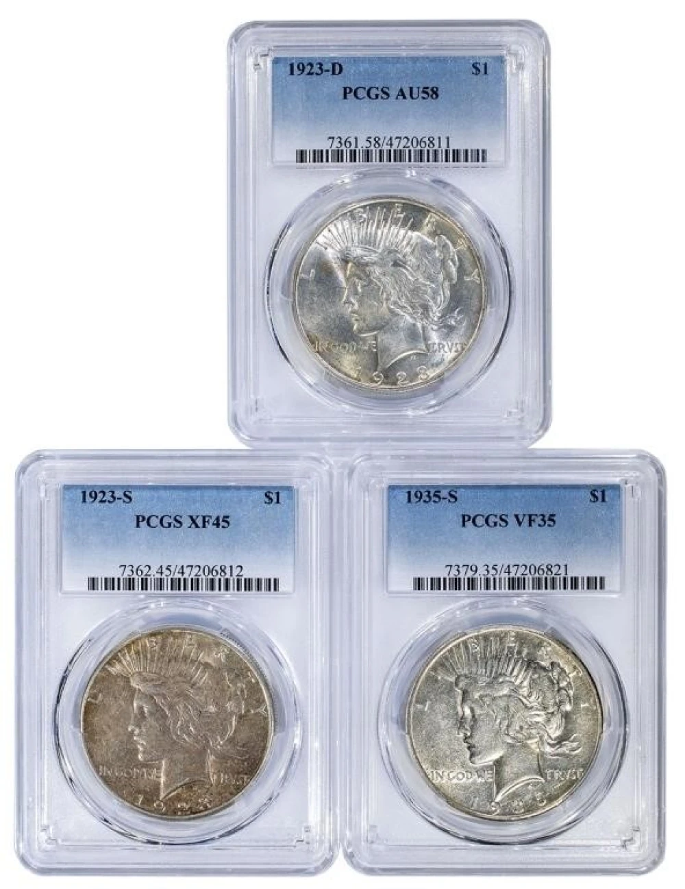 PCGS-Certified Branch Mint Peace Dollars