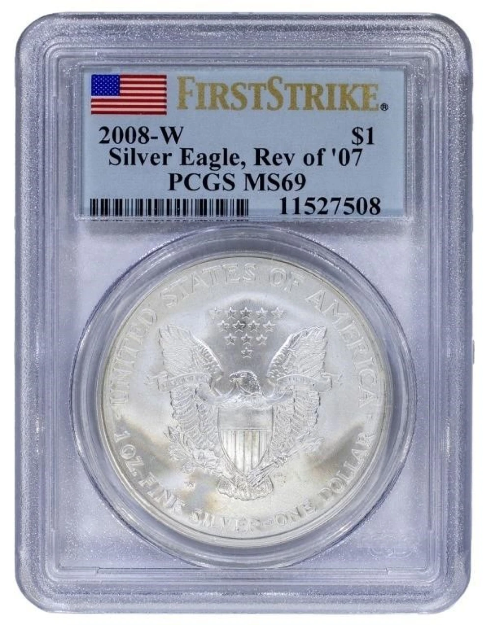 A 2nd PCGS MS-69 2008-W Reverse of '07