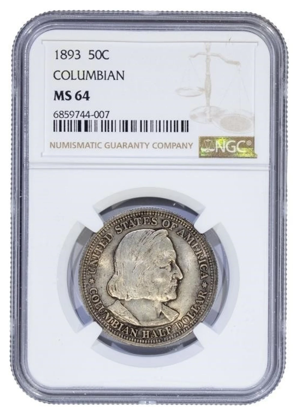 NGC MS-64 1893 Columbian Expo Half Dollar