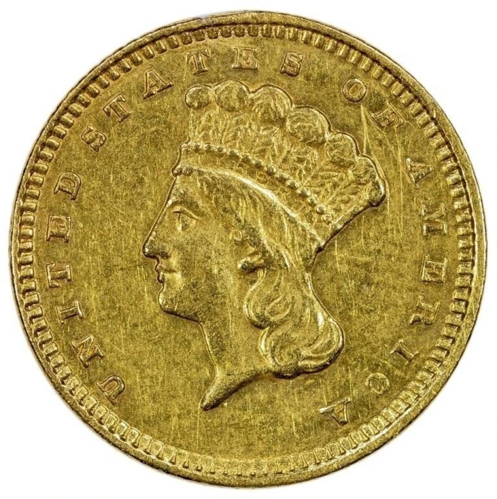 AU Details 1873 Gold $1