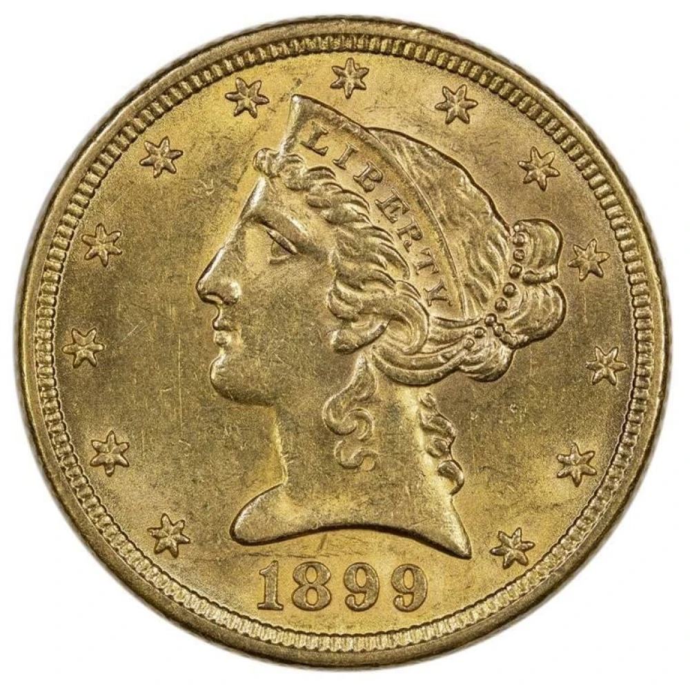 Unc 1899 Gold $5 Liberty