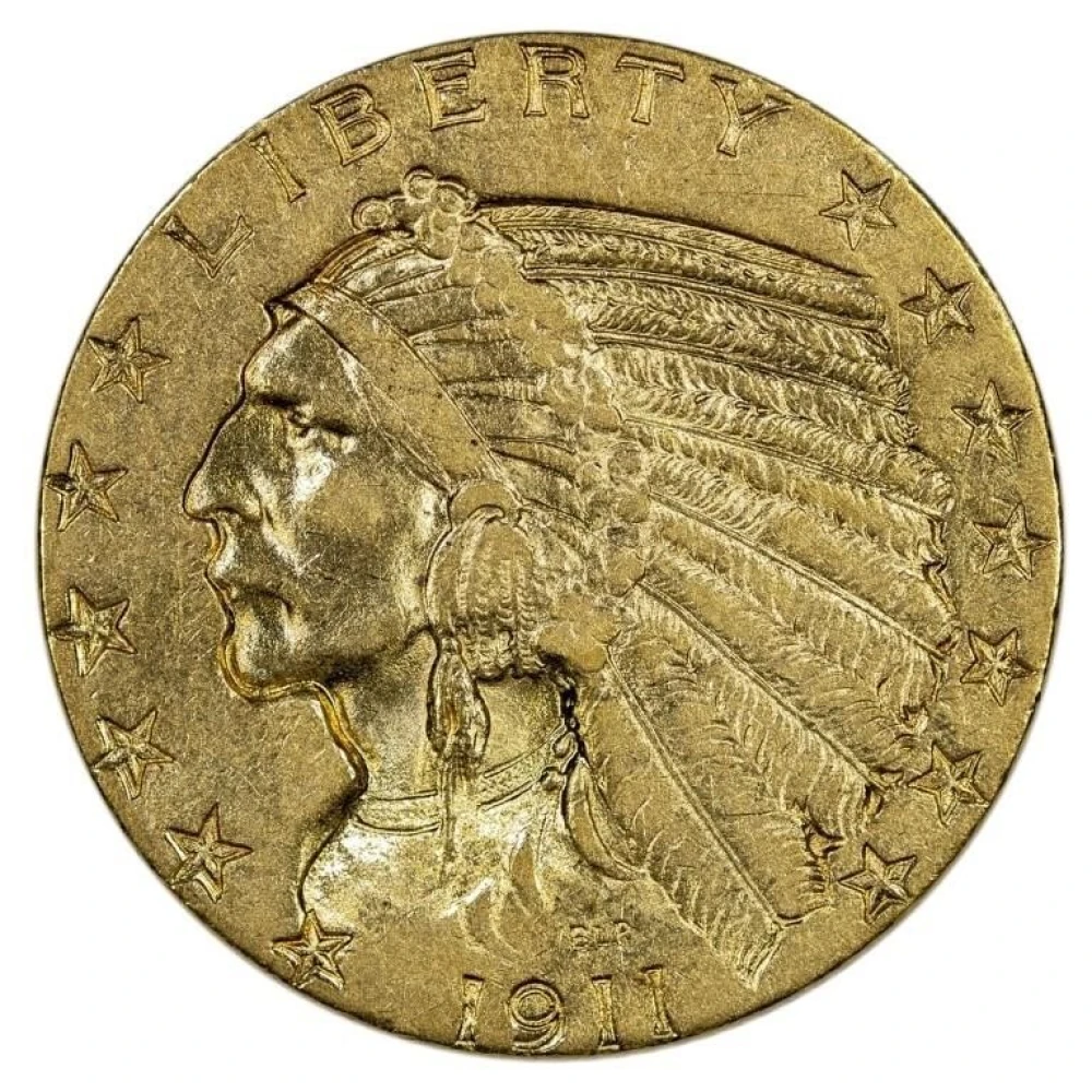 AU-50 or Finer 1911 Gold $5