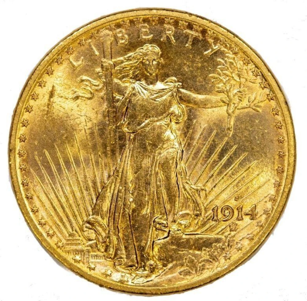 MS-63 1914-S Gold $20