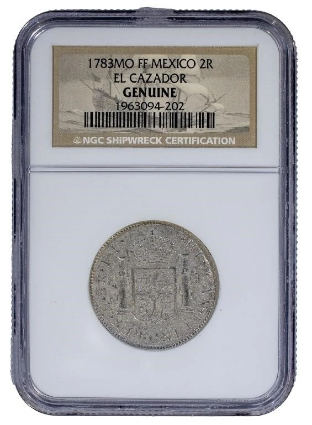 Mexico. Nice 1783 El Cazador Salvaged 2 Reales