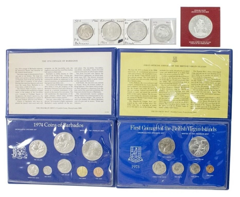 Caribbean Coin Lot With Silver
