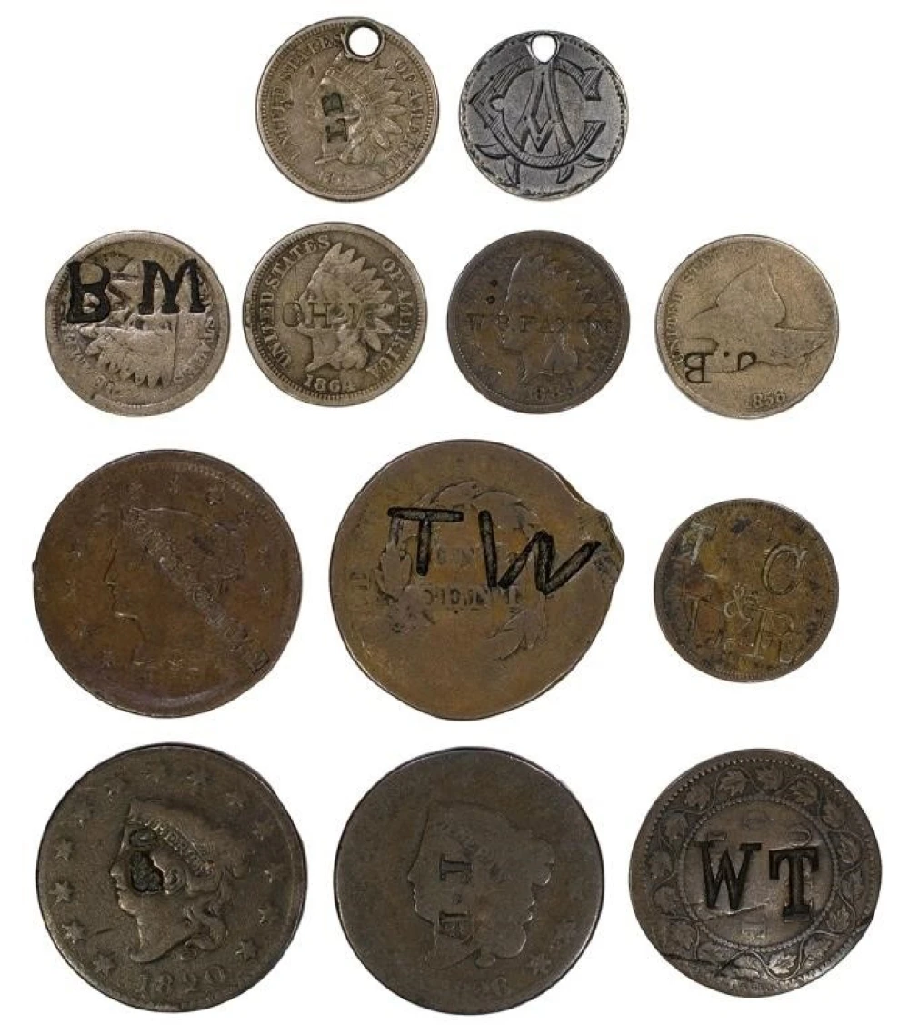 Group of Assorted Counterstamped Types