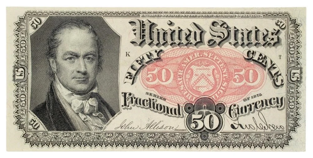 Crisp AU 50-Cents Fractional Currency