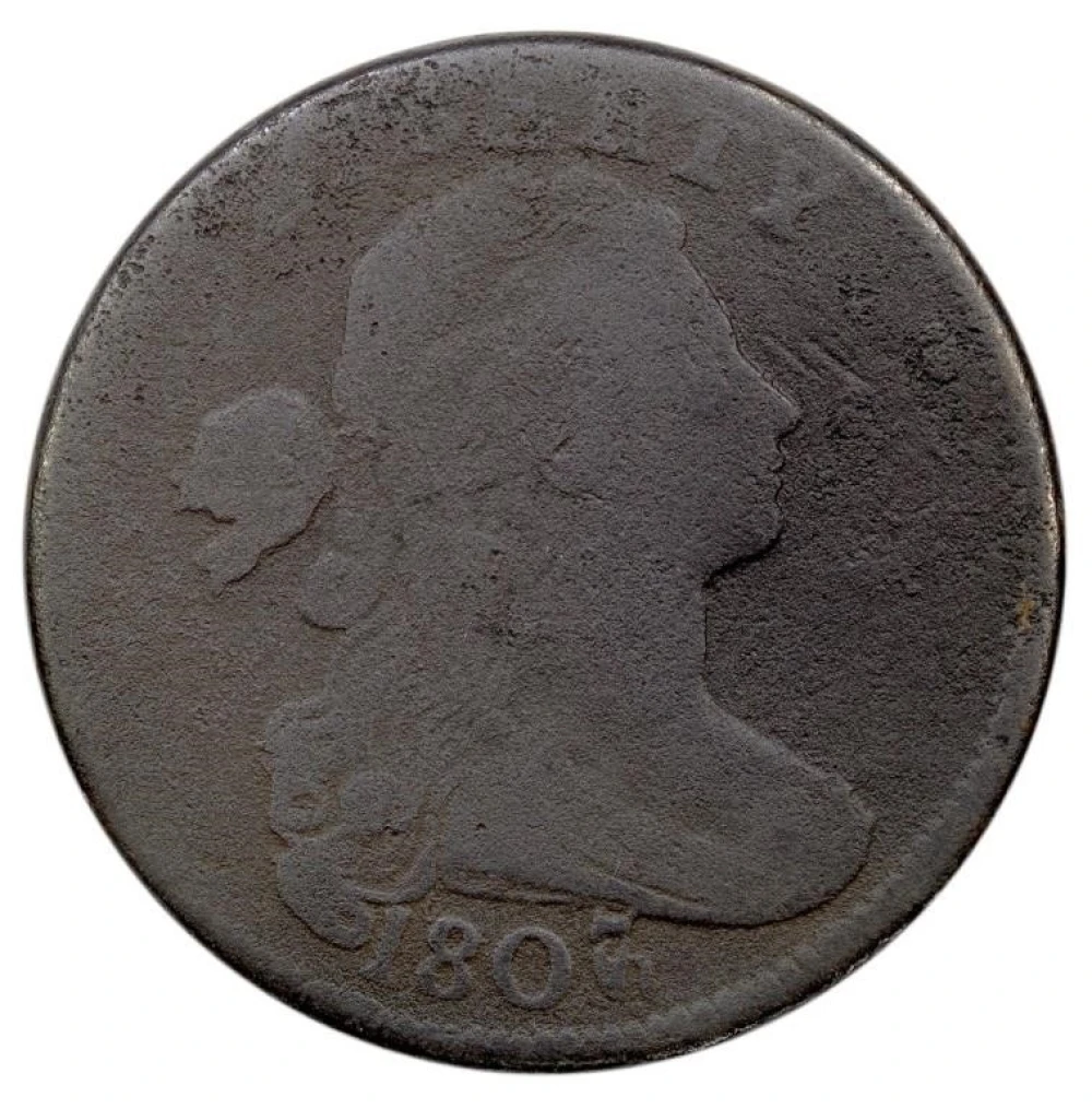 VG Details 1807/6 Blunt 1, Small 7 Cent Rarity