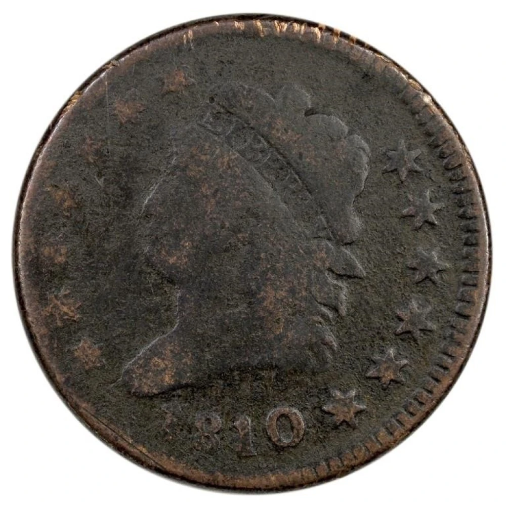 VG Details 1810/09 Large Cent