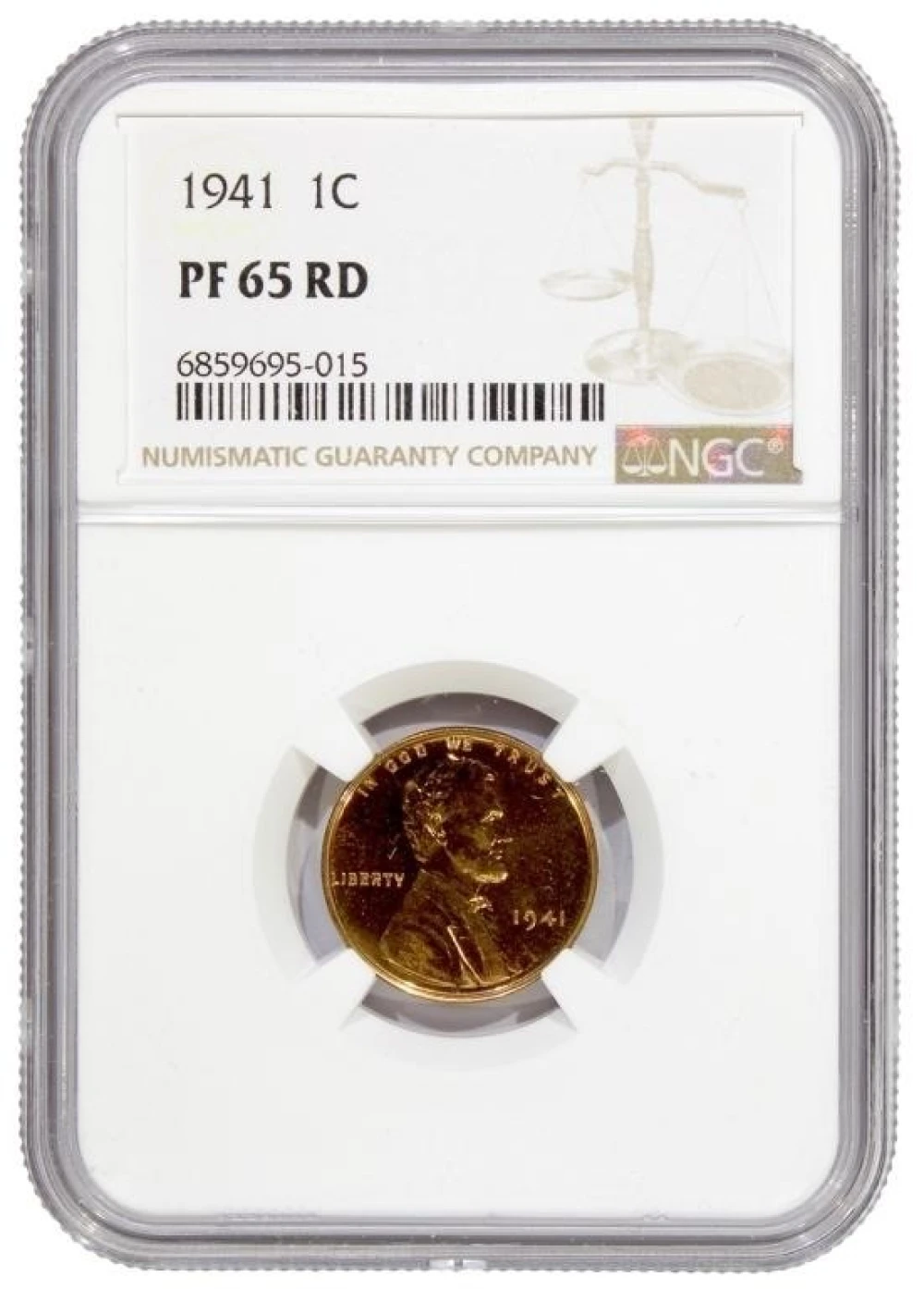 NGC Proof-65 Red 1941 Lincoln Cent