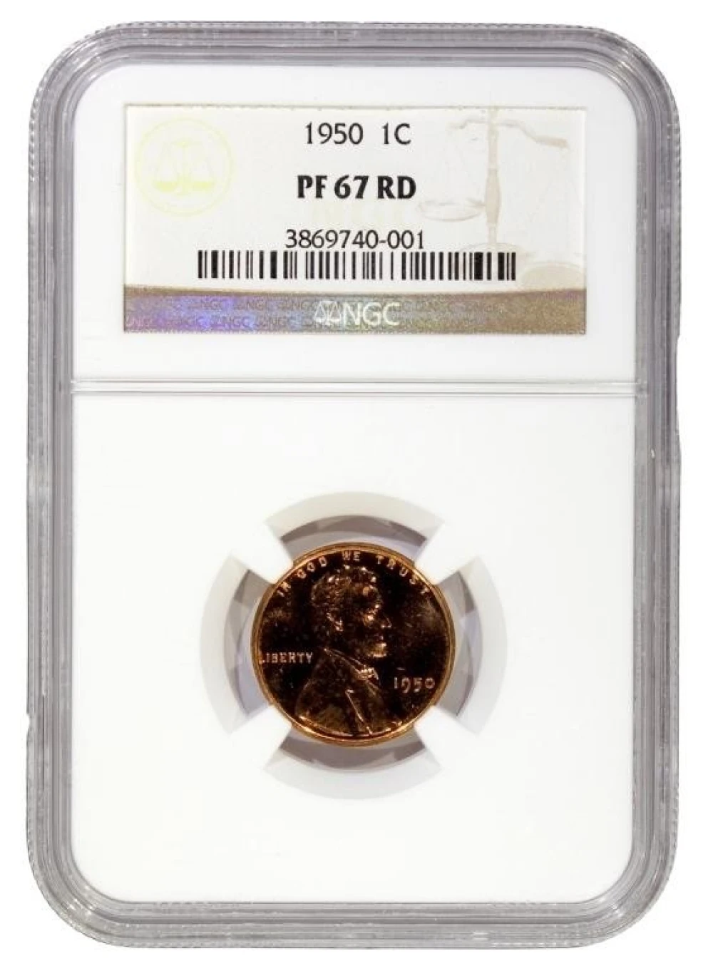 NGC Proof-67 Red 1950 Lincoln Cent