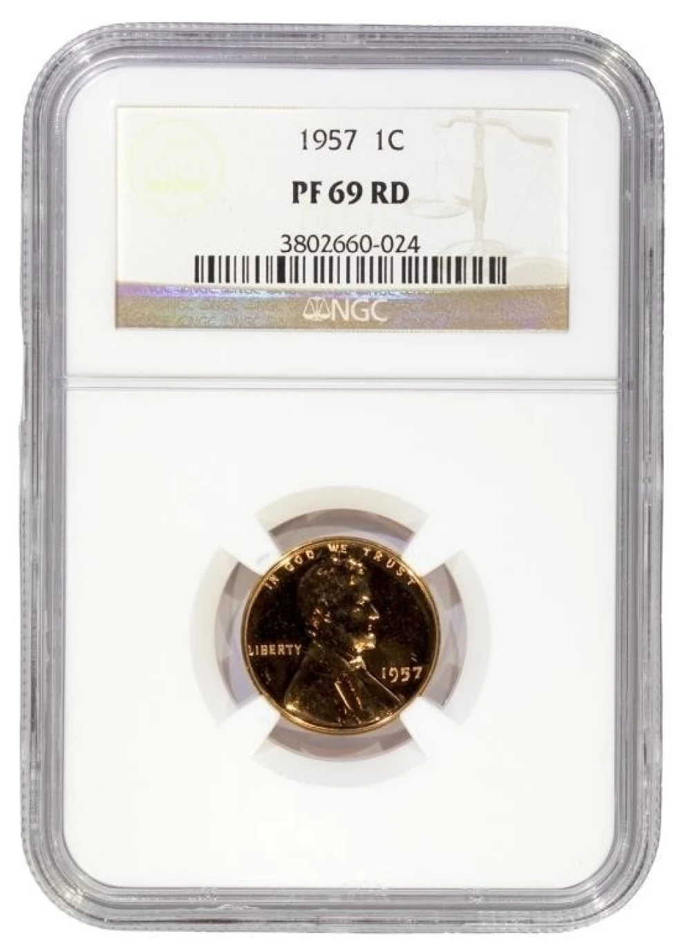 NGC Proof-69 Red 1957 Lincoln Cent
