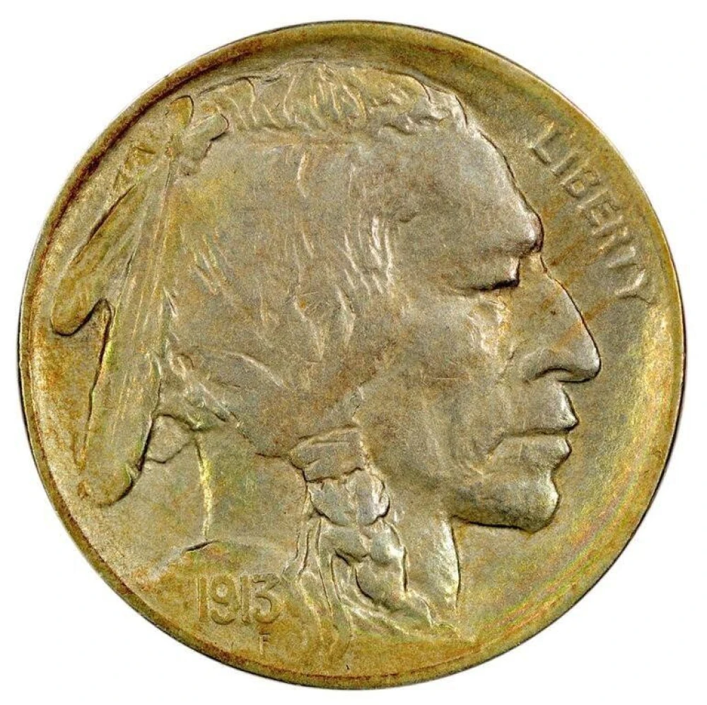 AU-58 1913-S Type II Buffalo Nickel
