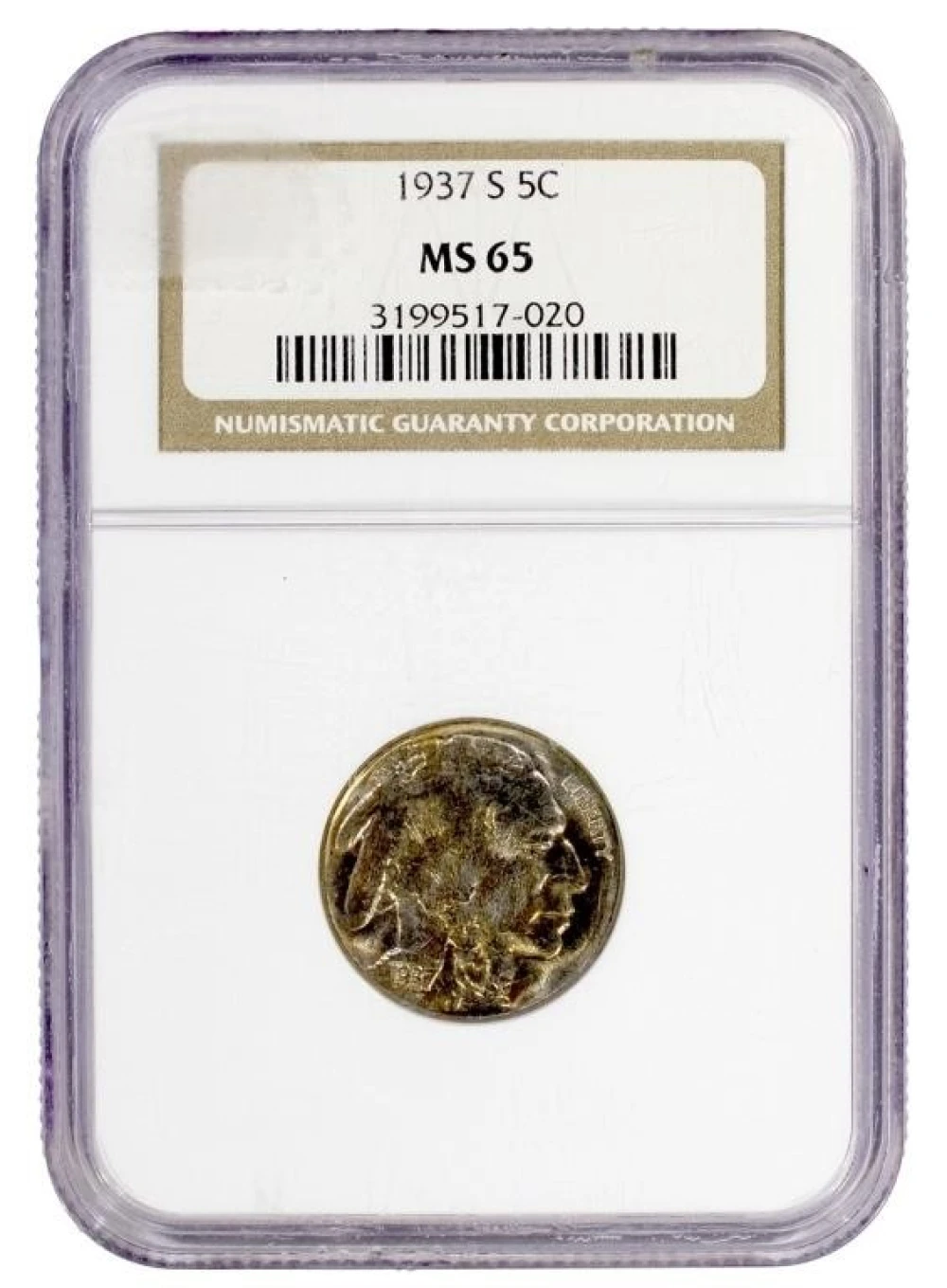NGC MS-65 1937-S Nickel