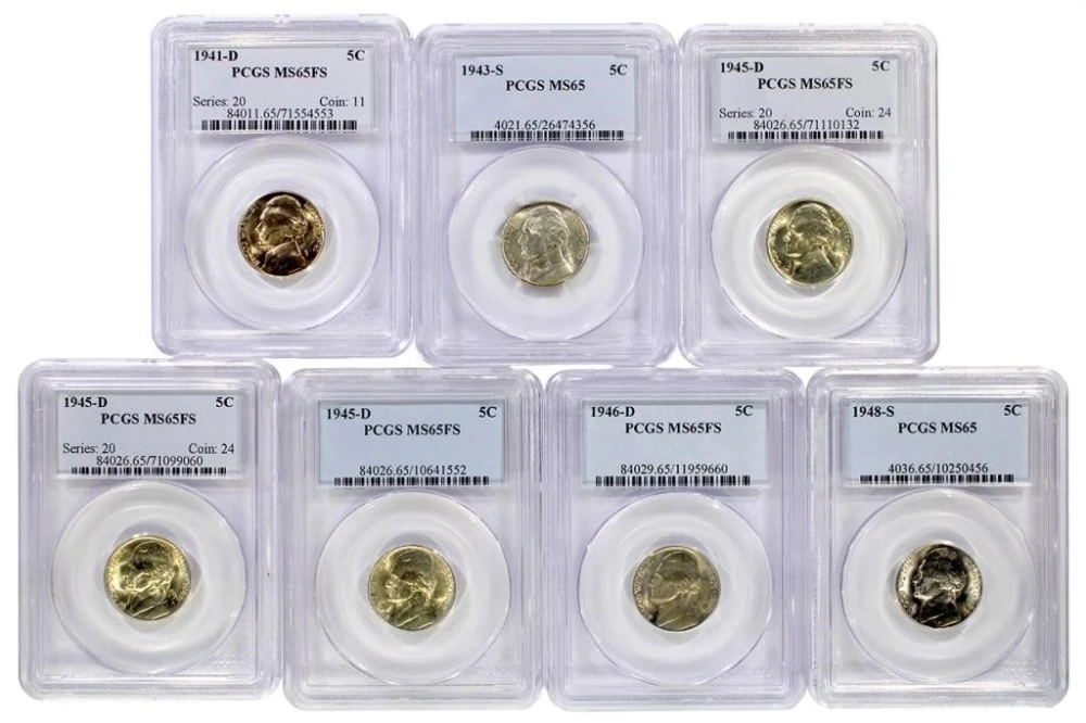 PCGS Gem Jefferson Nickel Grouping