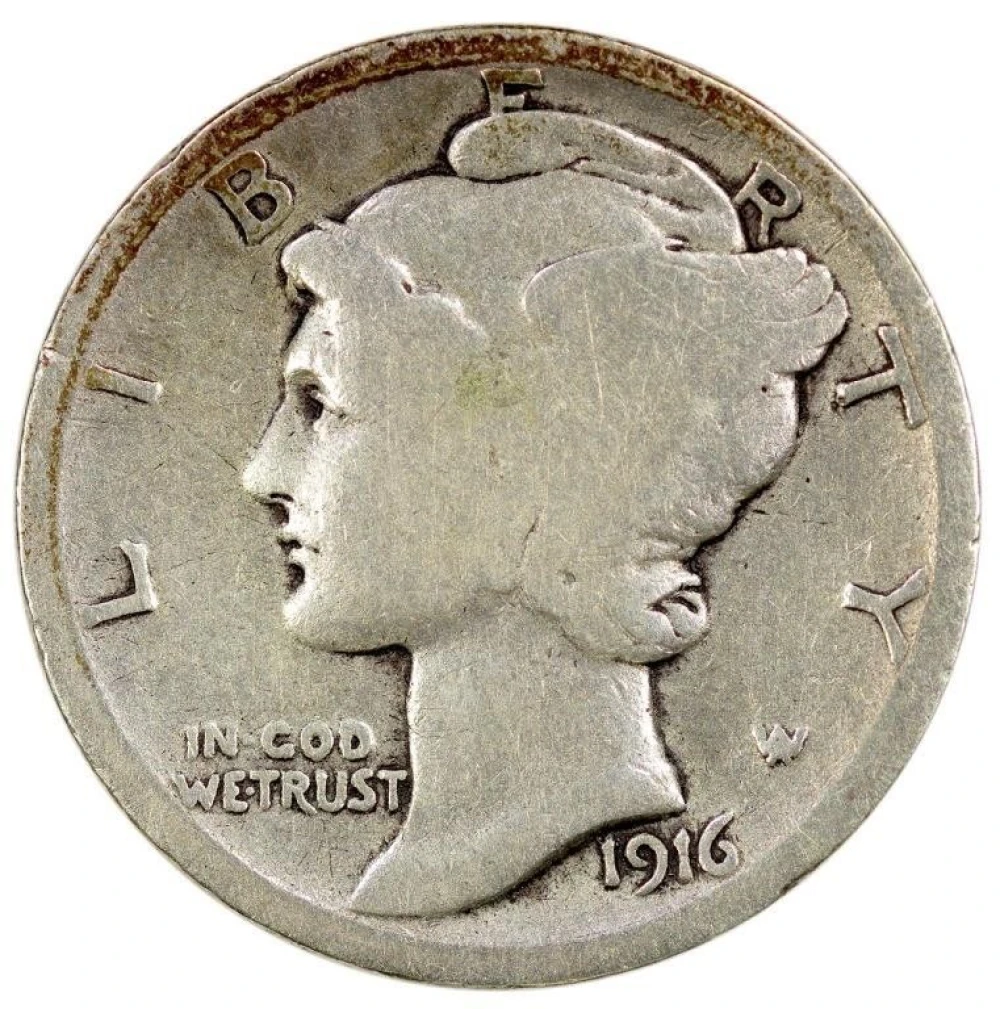 G+ 1916-D Mercury Dime