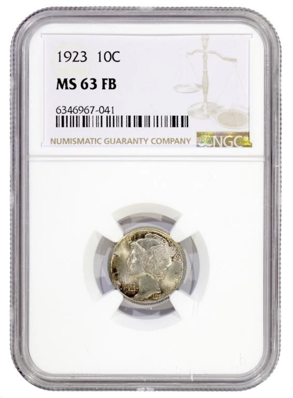 NGC MS-63 FB 1923 Dime