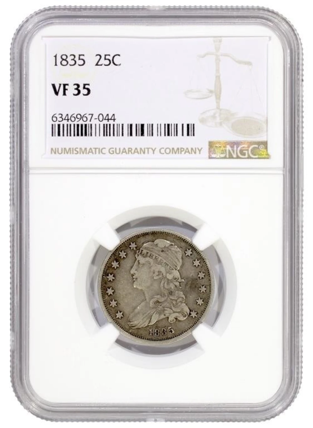 NGC VF-35 1835 Quarter