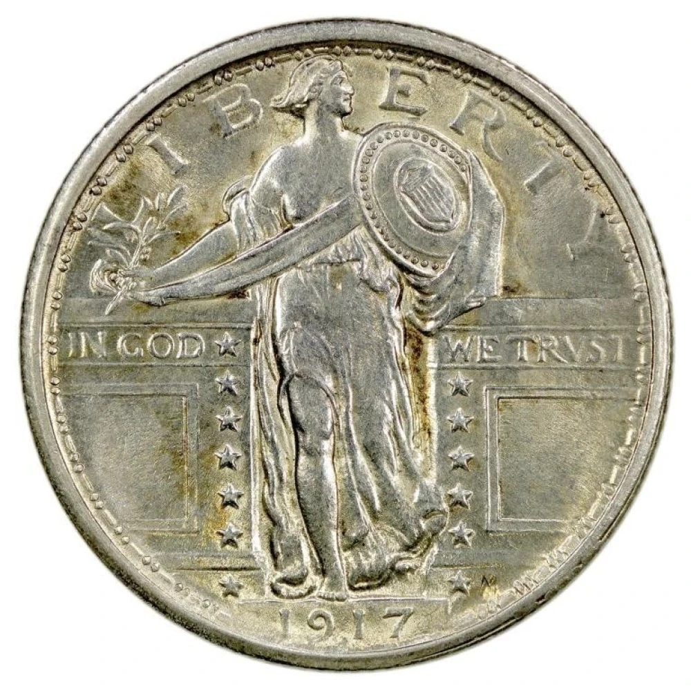 UNC Details 1917 Type I FH Quarter