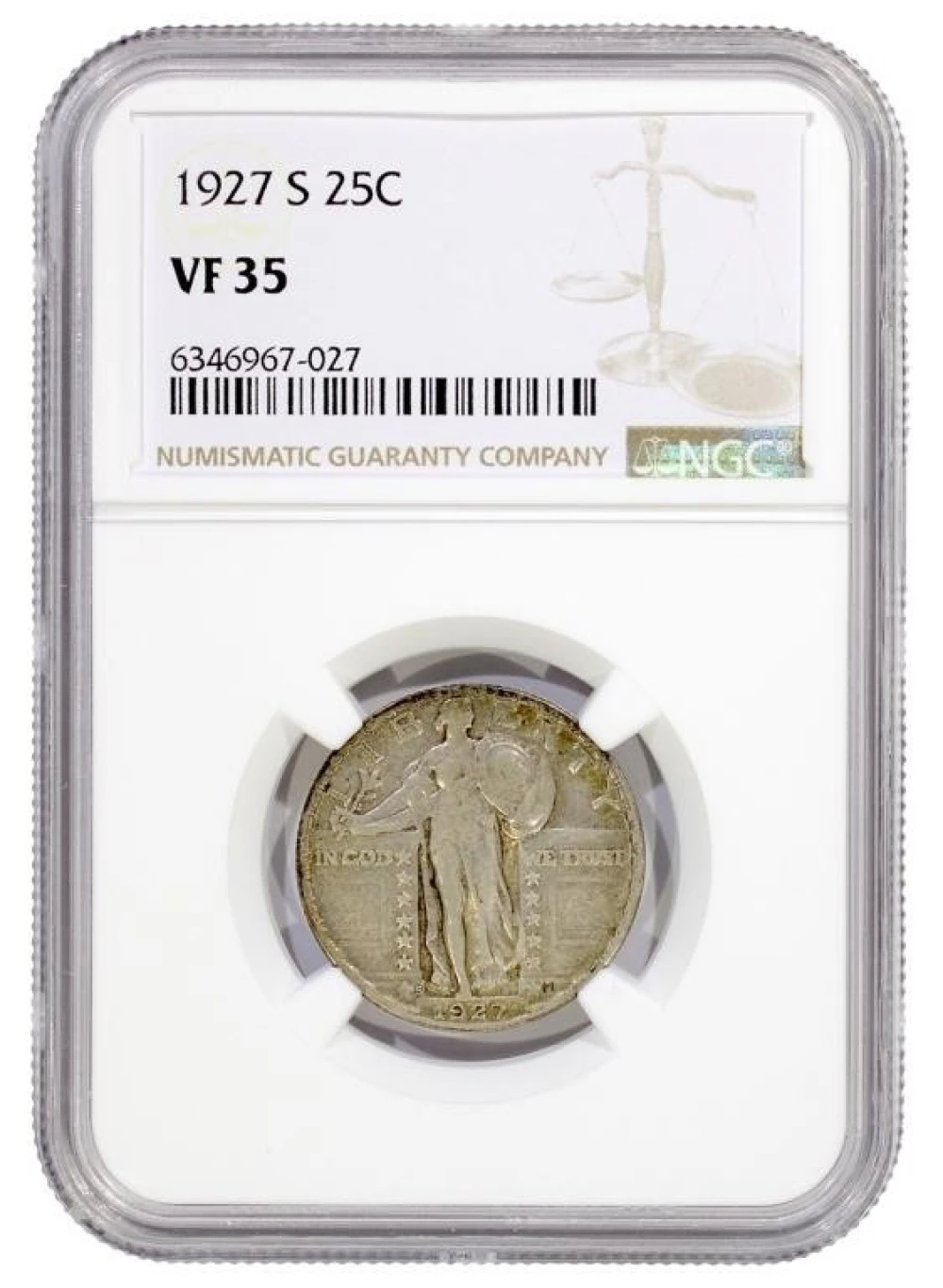 NGC VF-35 1927-S Quarter