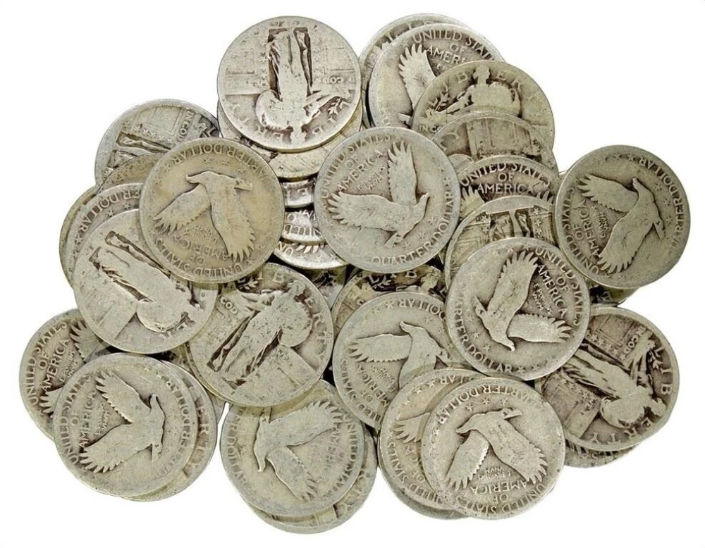 Roll of Lower Grade Standing Liberty Quarters