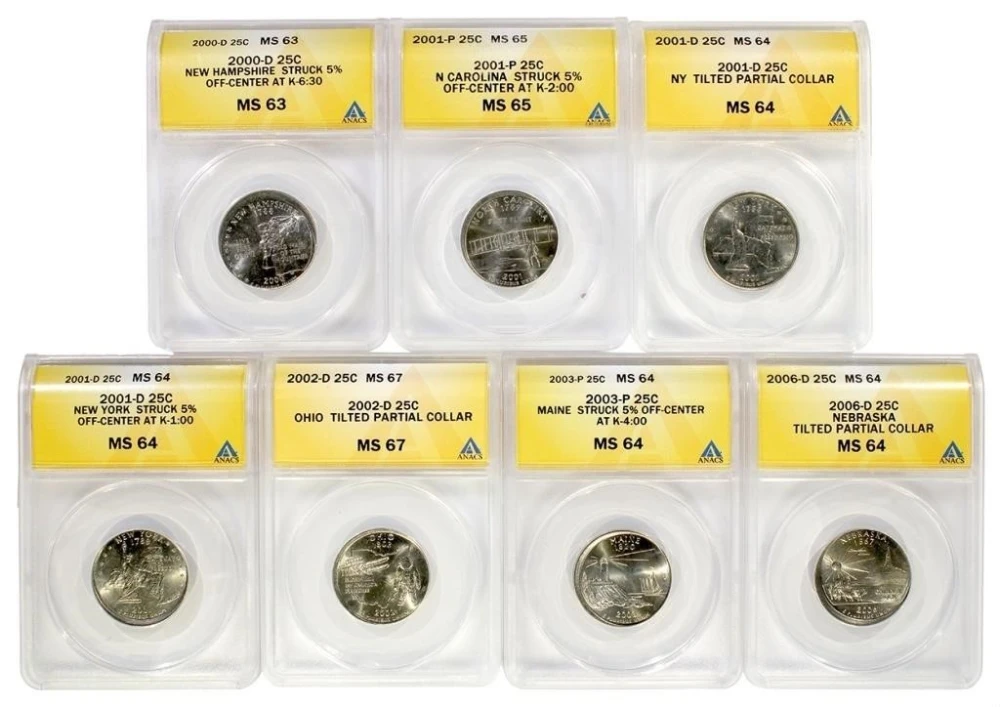 ANACS Certified State Quarters Error Group