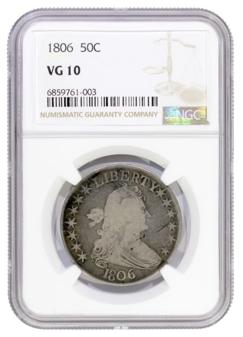 NGC VG-10 1806 Half Dollar