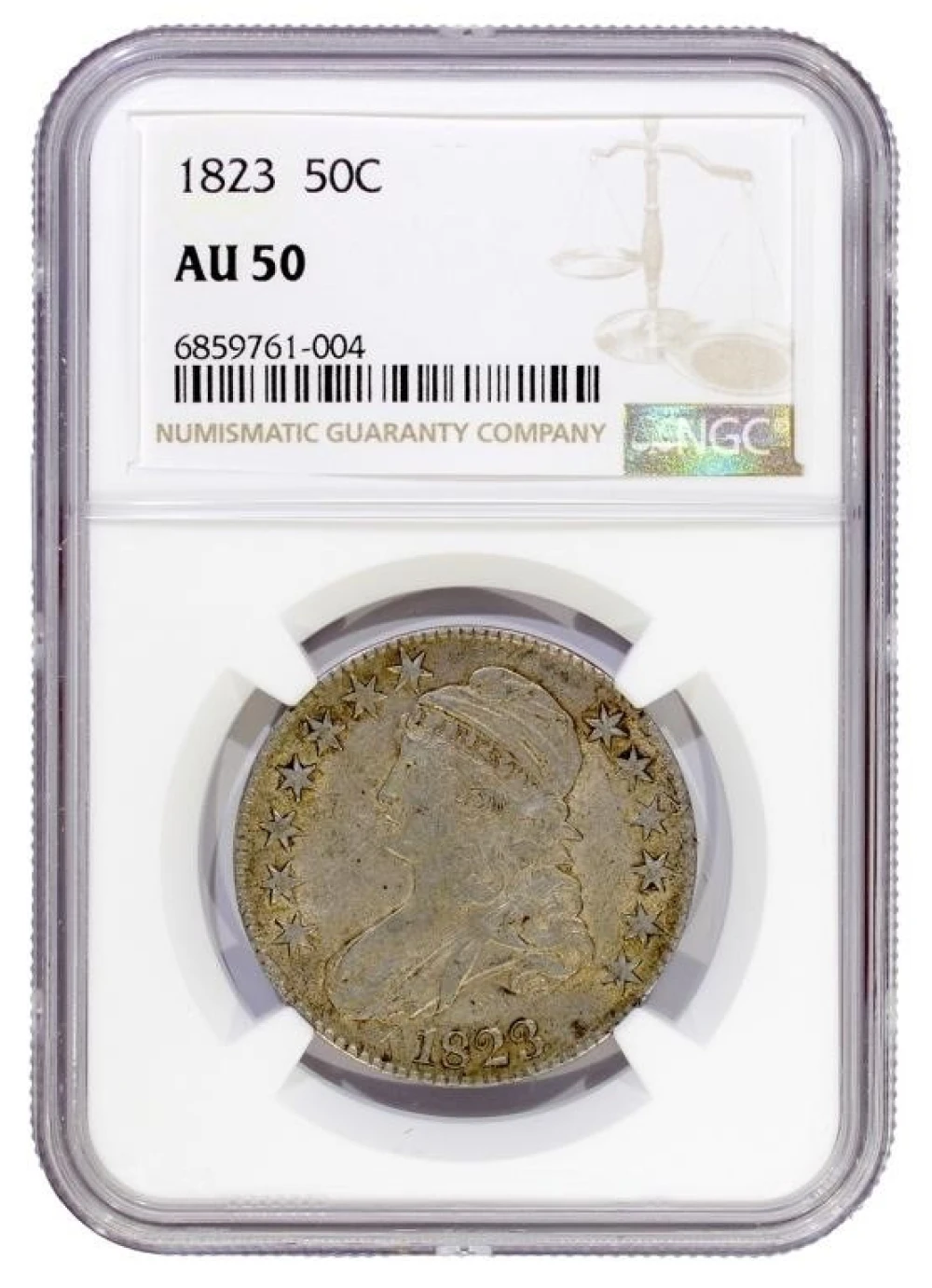 NGC AU-50 1823 Half Dollar