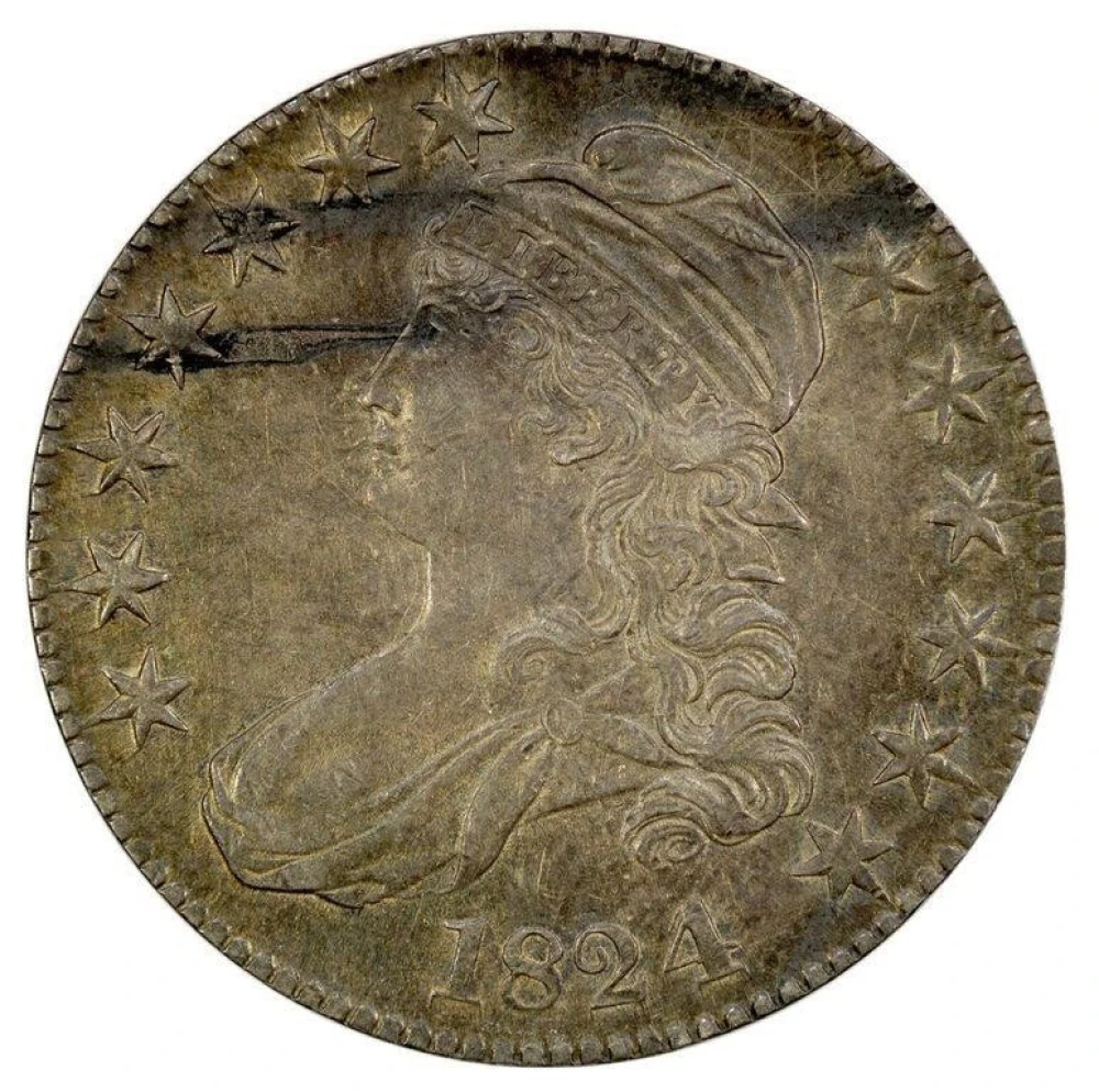 AU-50 1824/4 Half Dollar