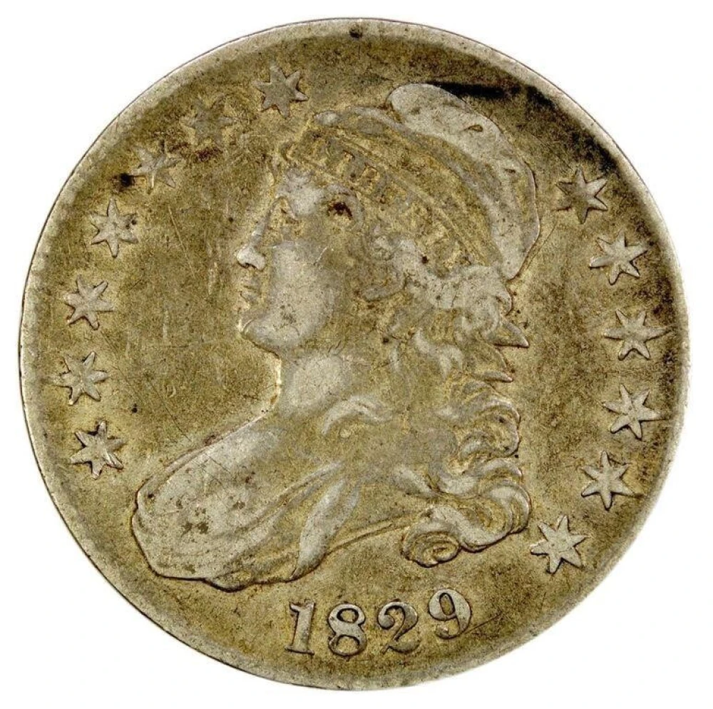 Choice Fine-15 1829 Half Dollar