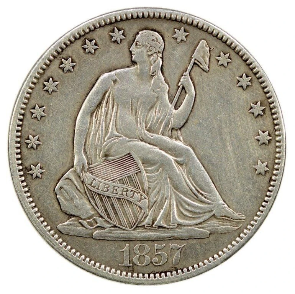 EF-40 Details 1857 Half Dollar